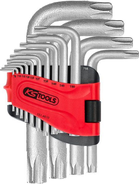 KS Tools Torx-Winkelstiftschlüssel-Satz, kurz, 14-teilig, 151.4610