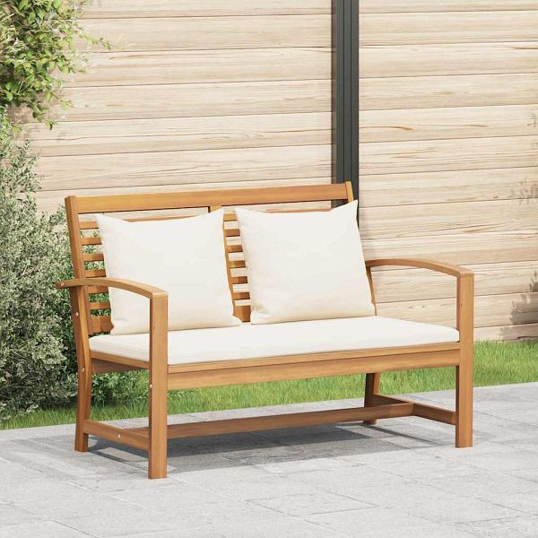 vidaXL Gartenbank Natur 110 x 64 x 76,5 cm Teak-Massivholz, 42006404