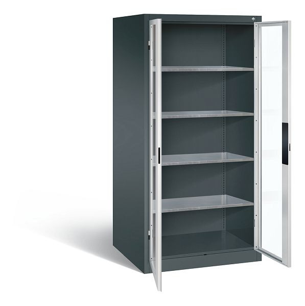 C+P Werkzeugschrank Acurado, H1950xB930xT800mm, Farbe: Anthrazitgrau / Lichtgrau, Muldengriff, 8924-0552 S10012