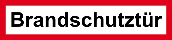 Eichner Brandschutzschild "Brandschutztür", B x H: 29,7 x 10,5 cm, Aluminium geprägt, Stärke 0,4 mm, 9225-13054-030