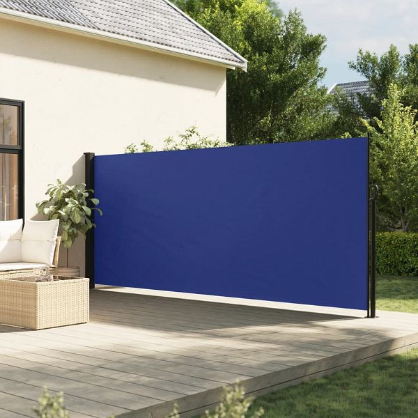vidaXL Seitenmarkise Ausziehbar Blau 160x500 cm, 4004431