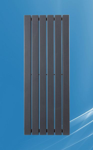 West Heiztec Designheizkörper ARES VERTIKAL DOPPELLAGIG, Anthrazit / RAL 7016, EN442 75/65 - 20 C° 1656W, DPVA6091600