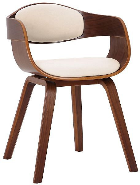CLP Besucherstuhl Kingston, walnuss/creme, 181443204