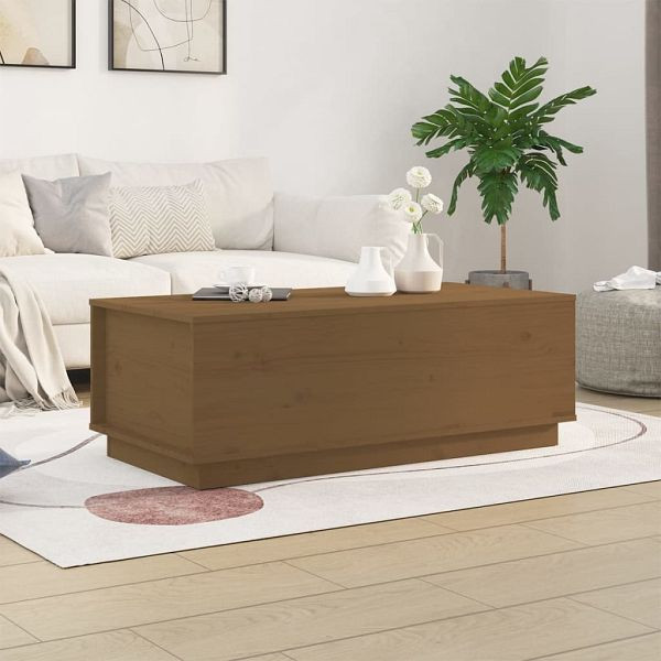 vidaXL Couchtisch Honigbraun 100x50x35 cm Massivholz Kiefer, 813423