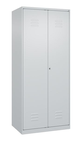 C+P Umkleidespind Classic PLUS SW, 2 Abteile, 1850x800x500mm, 7035/7035, Zylinderschloss, 080002-22 S10012