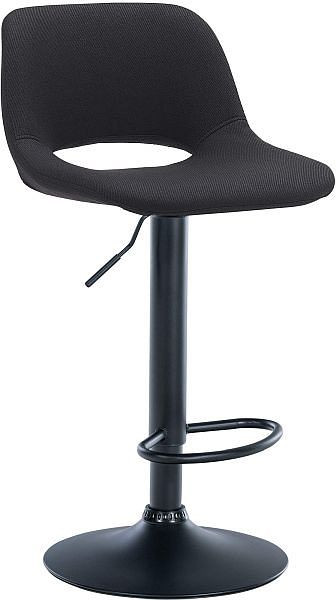 CLP Barhocker Camden Stoff schwarz, schwarz, 324151