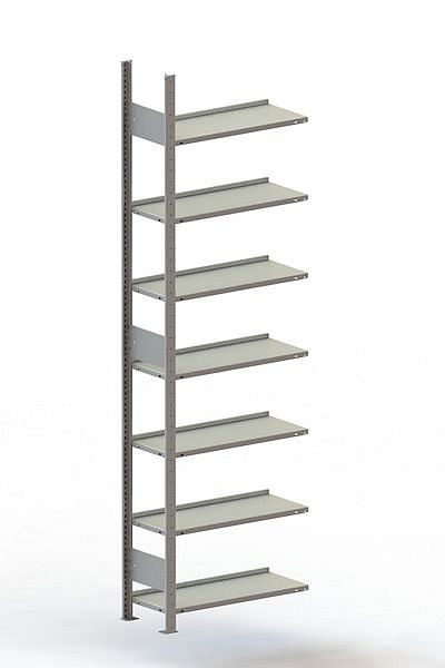 Meta S3 Büro Steckregal Compact AR 2500x750x300 mm, verzinkt, Bodenanzahl: 7, 200178009
