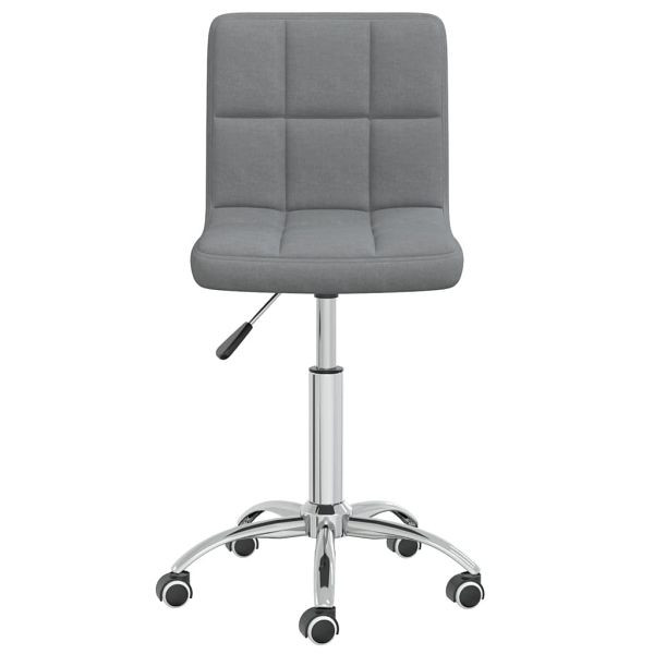 vidaXL Esszimmerstuhl Drehbar Hellgrau Stoff, 3087531, 8720286740590