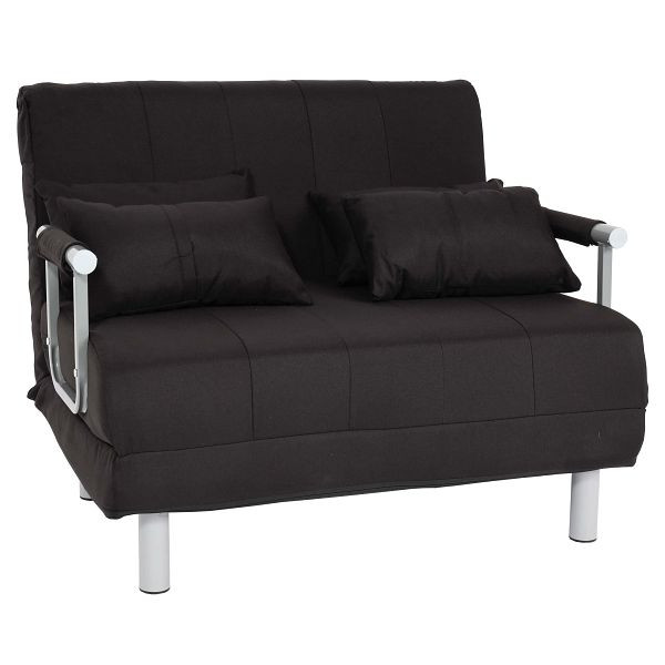 Mendler Schlafsessel HWC-K29, Klappsessel Schlafsofa Gästebett Relaxsessel, Liegefläche 186x97cm Stoff (270g/m²), schwarz, 89632