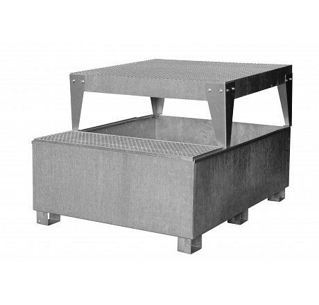 Cemo IBC-Auffangwanne GS1 AB1 mit 1 Abfüllbock, verzinkt, 10850