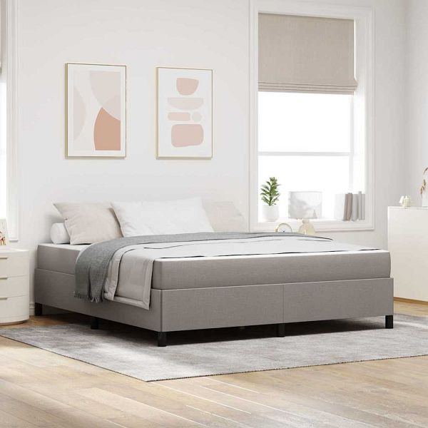 vidaXL Boxspringbett Taupe und Schwarz 180 x 200 cm, 3398882