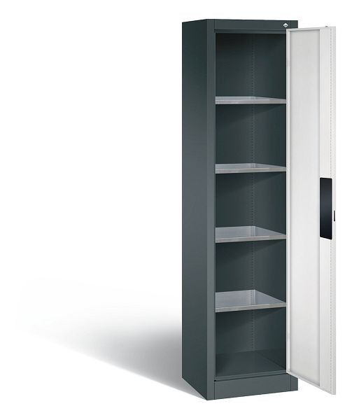 C+P Werkzeugschrank Acurado, H1950xB502xT400mm, Farbe: Anthrazitgrau / Lichtgrau, Muldengriff, 8900-052 S10092