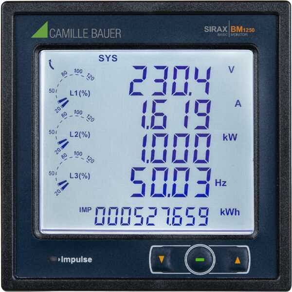 Camille Bauer Multifunktionaler Messumformer und Leistungsüberwachungsgerät BM1250, 12-60V, RS485, 2R, USB, Logger, 186058