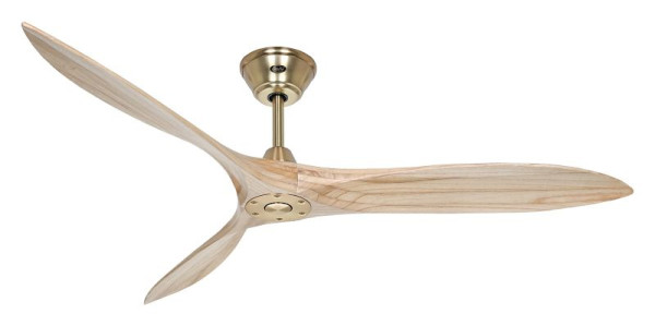 CasaFan Deckenventilator Eco Airscrew 152 Messing gebürstet-Massivholz natur, 315255