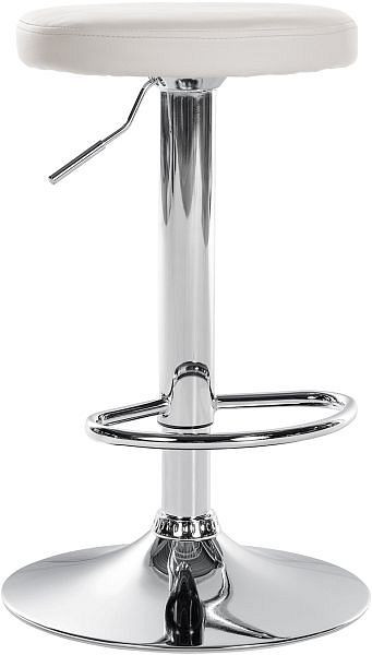 CLP Barhocker Ponte Kunstleder chrom, weiß, 322057