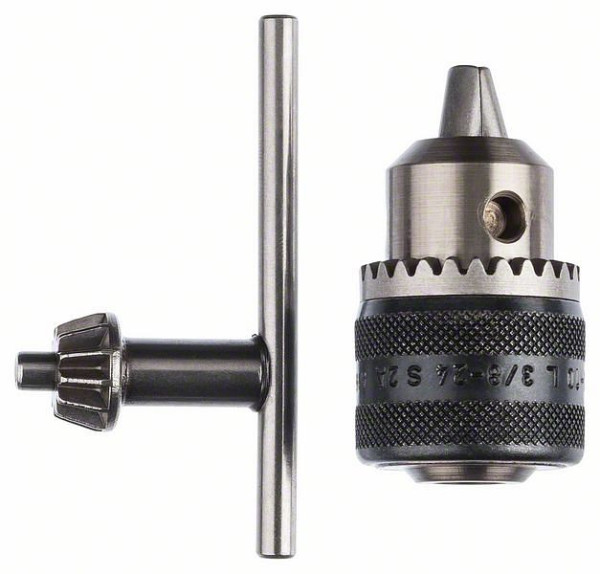 Bosch Zahnkranzbohrfutter bis 10 mm, 1 - 10 mm, 3/8 Zoll - 24, stationäre Bohrmaschine, 1608571053