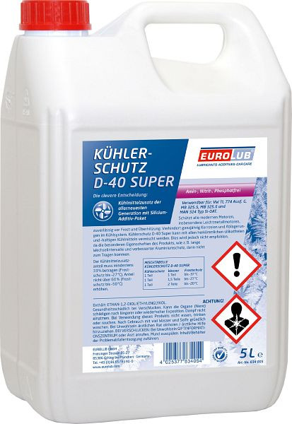 Eurolub KÜHLERSCHUTZ D-40 SUPER, VE: 5 L, 834005