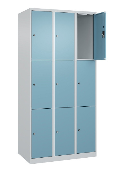 C+P Schließfachschrank Evolo PLUS, 9 Fächer, 1850x900x500mm, 7035/0010, 049000-303 S10009
