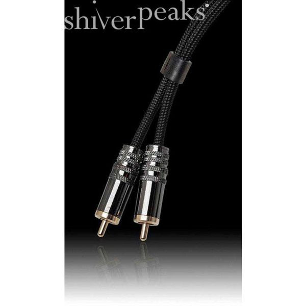 shiverpeaks Audioanschlusskabel, 2 Metall-Cinchstecker auf 2 Metall-Cinchstecker, Verriegelung, vergoldete Kontakte, schwarzes Nylon, 5,0m, 40105-5.0-SBN