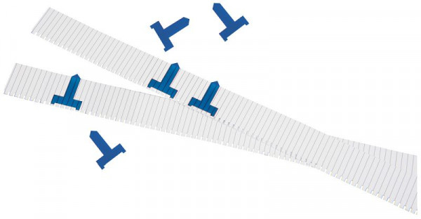 Eichner Planungssignale für Einstecktafel, breit, blau, VE: 50 Stück, 9085-00074