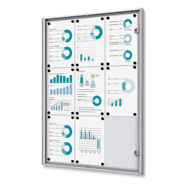 Showdown Displays Schaukasten Innen Economy Brandschutz (B1) (9xA4), SCXS9xA4B1