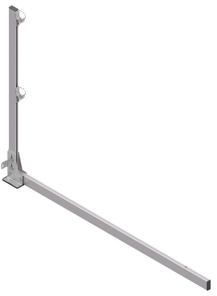 HYMER Pfosten starr mit Ausleger 1.500 mm, Alu/Edelstahl, Höhe 1.100 mm, 30511202