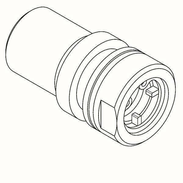 KWC Anschlussstutzen, AQUAJET-Slimline, DN15, mit Durchflussmengenregler 9 l/min, Länge 48 mm, 2030058667