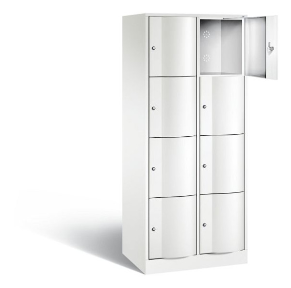 C+P Schließfachschrank Resisto, H1950xB772xT540mm, Farbe: Verkehrsweiß, 8470-272 S10133