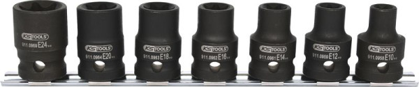 KS Tools 1/2" Torx-E-Kraft-Stecknuss-Satz, 7-teilig, E10-E24, 515.1106