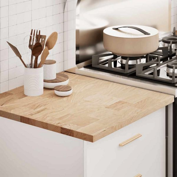 vidaXL Küchenarbeitsplatte 60x63,5x2,7 cm Massivholz Eiche Rechteckig, 4008996