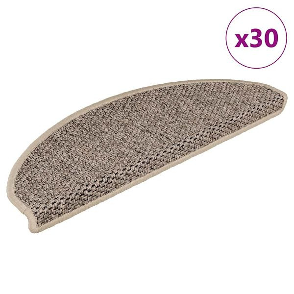vidaXL Stufenmatten Selbstklebend Sisal-Optik 30 Stk. 65x21x4cm, 3365878