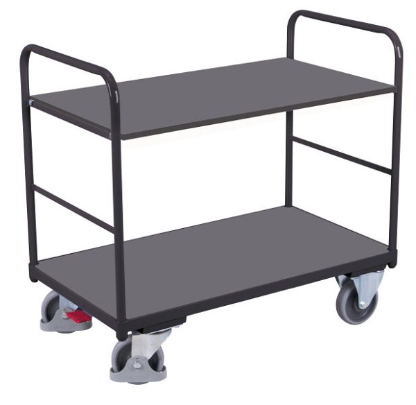 VARIOfit Etagenwagen niedrig, Außenmaße: 1.060 x 600 x 990 mm, RAL 7016 anthrazitgrau, LadehöheLadehöhe: 525 mm, sw-600.205/AG