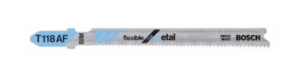 Bosch Stichsägeblatt T 118 AF Flexible for Metal, 100er-Pack, 2608634774