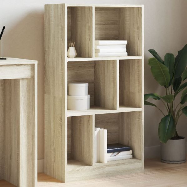 vidaXL Bücherregal Sonoma-Eiche 57x28,5x107,5 cm Holzwerkstoff, 848005