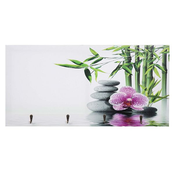 Mendler Foto-Wandgarderobe HWC-C75, Garderobe Wandbild, 4 Haken 60x30cm, Kho Samui, 61712