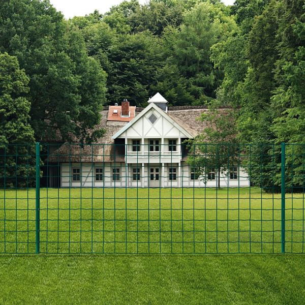 vidaXL Metallzaun Stahl 20 x 1 m Grün, Material: PVC-beschichteter Stahl, 142811