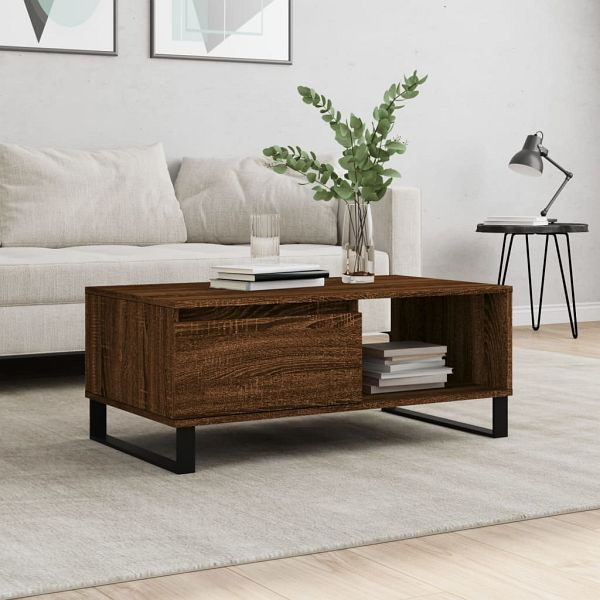 vidaXL Couchtisch Braun Eichen-Optik 90x50x36,5 cm Holzwerkstoff, 830579
