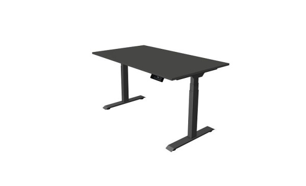 Kerkmann Oxford Sitz-/Stehtisch 1400 x 800 mm, elektrisch höhenverstellbar von 620-1270 mm, Anthrazit, Gestell anthrazit, 10541013