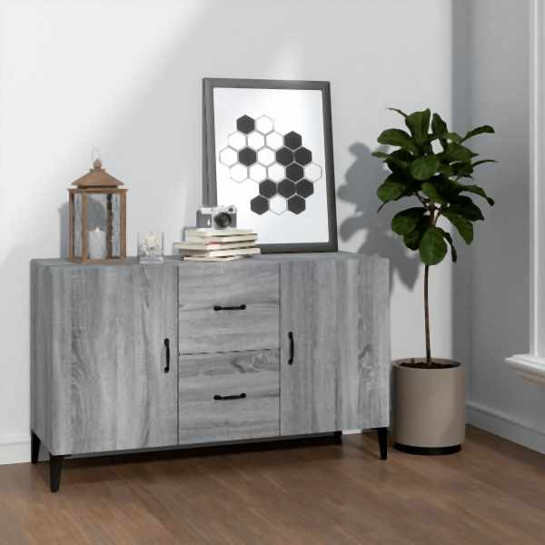 vidaXL Sideboard Grau Sonoma 100x36x60 cm Holzwerkstoff, 817469