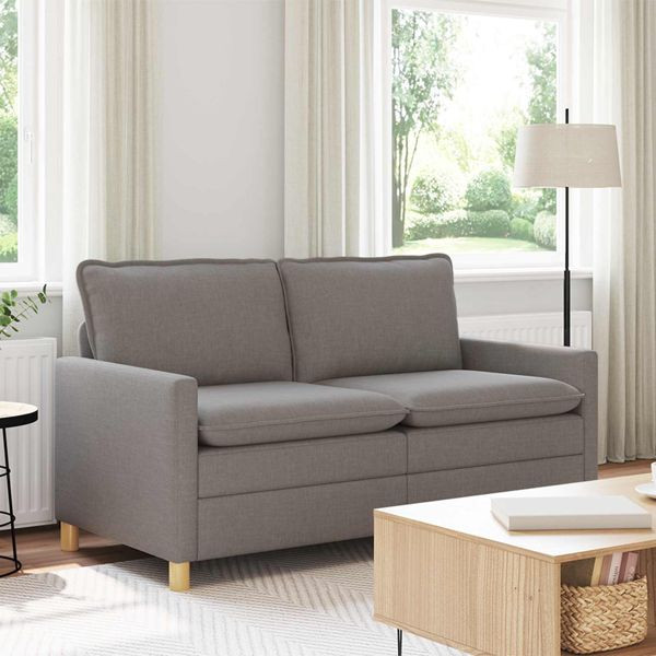 vidaXL Sofa Taupe 156 x 81 x 87,5 cm Stoff, 42028836