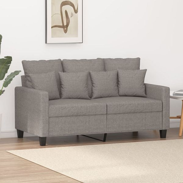 vidaXL 2-Sitzer-Sofa Taupe 120 cm Stoff, Füllung: Schaumstoff, 359266