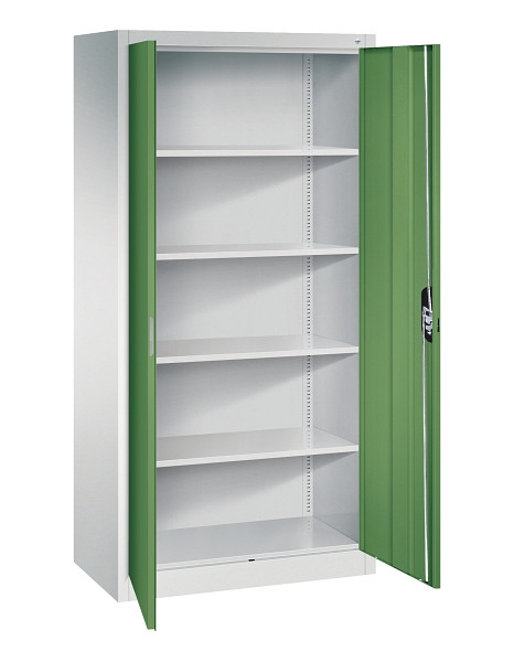 C+P Büroschrank Acurado, H1950xB930xT500mm, 7035/6011, 9280-000 S11185