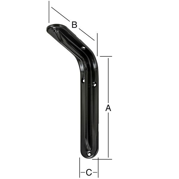 Vormann Format-Standard-Konsolen 345 x 230 mm, schwarz, VE: 10 Stück, 000155350S