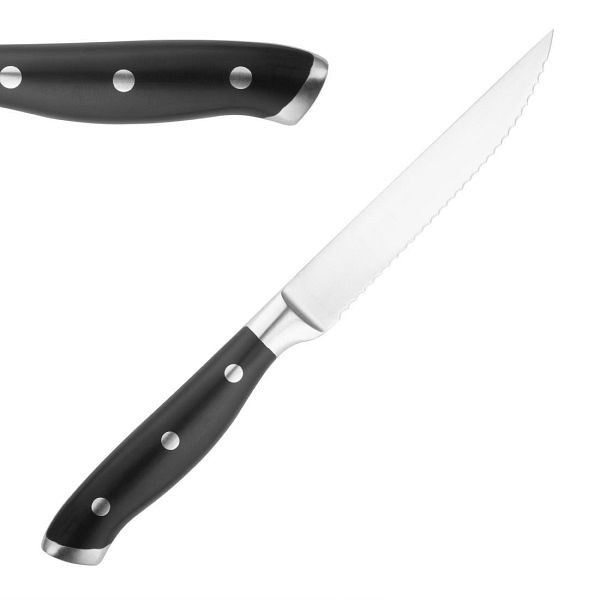 Olympia Premium-Restaurant Steakmesser mit schwarzen ABS-Griffen, VE: 6 Stück, GR919