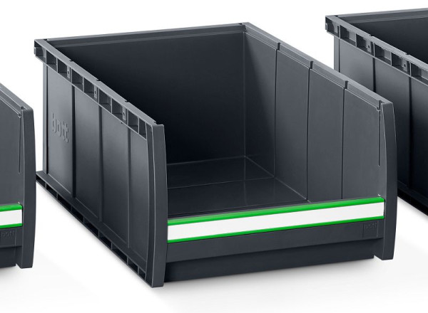 bott verso Regalsortiment mit 4 bottBoxen B x T x H:1150 x 420 x 165 mm, Kunststoff RAL7016, 43021012.19