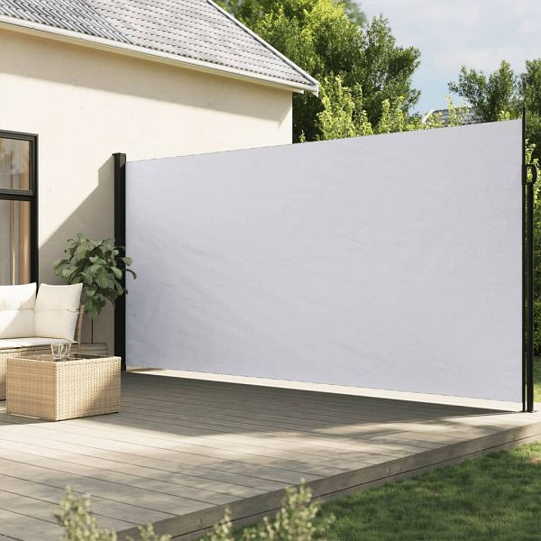 vidaXL Seitenmarkise Ausziehbar Weiß 200x600 cm, 4004556