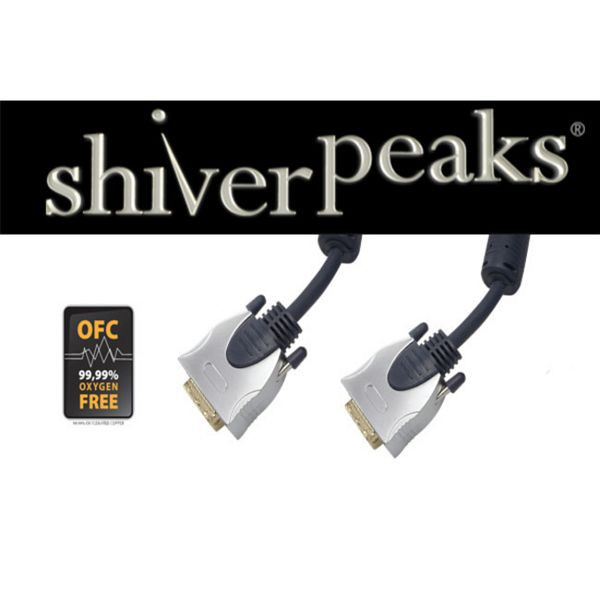 shiverpeaks PROFESSIONAL DVI-D Stecker auf DVI-D Stecker 24+1, Dual-Link, verchromte Metall-stecker, vergoldete Kontakte, 2x Ferrit, 1,0m, 77440-SPP
