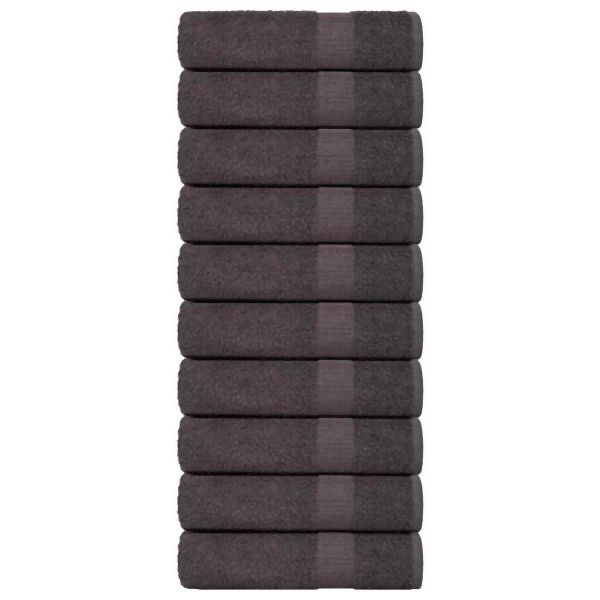 vidaXL Handtücher 10 Stück Anthrazit 50x100 cm 360 g/m² 100% Baumwolle, 136683