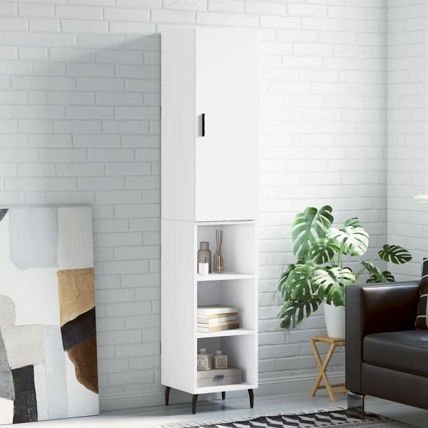 vidaXL Highboard Weiß 34,5x34x180 cm Holzwerkstoff, 3198993