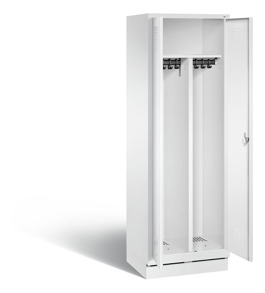 C+P Schwarz-Weiss-Spind Evolo, H1800xB610xT500mm, Farbe: Verkehrsweiß, 48022-20 S10278